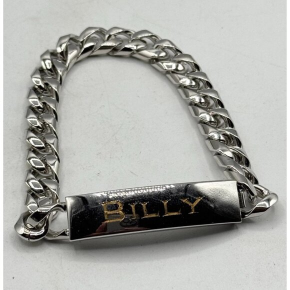 Vintage Speidel silver id name Billy bracelet - Picture 1 of 6